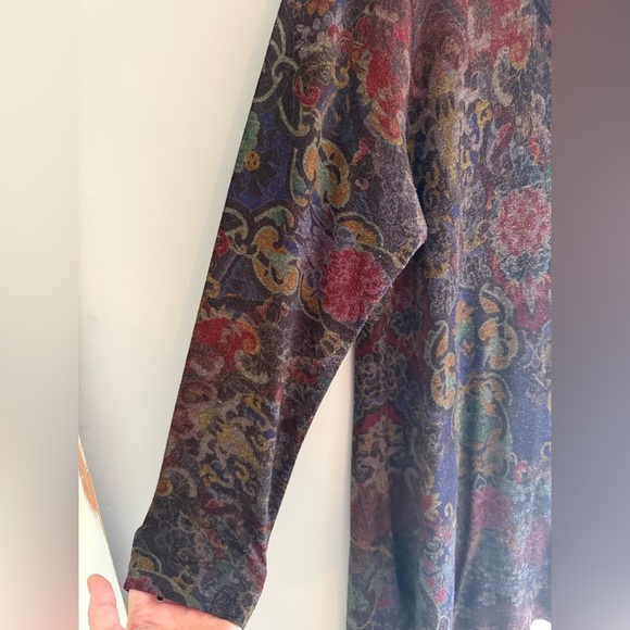 Soft Surroundings Womens Tunic SZ PL Paisley Scoop Neck USA Made Flowy Romantic - Picture 3 of 7